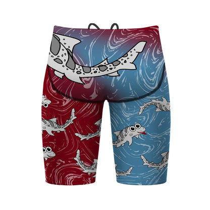Sharkie Atlas Maroon Bluesteel Maroon Light (Ankit) - Atlas Jammer Swimsuit