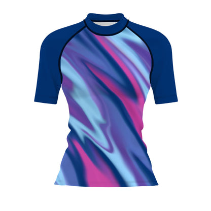 Amorphous Blur - Women's Surf UPF50+ Short Sleeve Rash Guard
