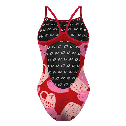 Heart lock - Skinny Strap Swimsuit