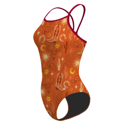 Western Sunset - Skinny Strap Swimsuit