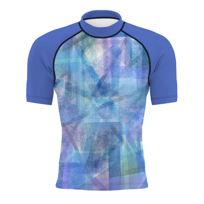 Abstract Particles - Men's Surf UPF50+ Short Sleeve Rash Guard