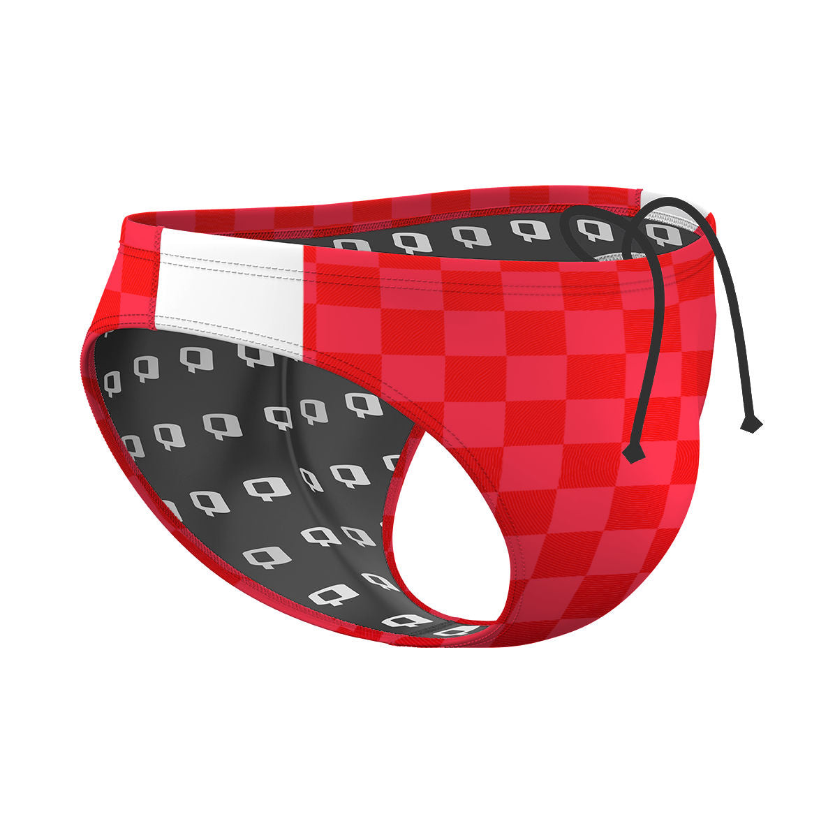 Red Check - Waterpolo Brief Swimsuit
