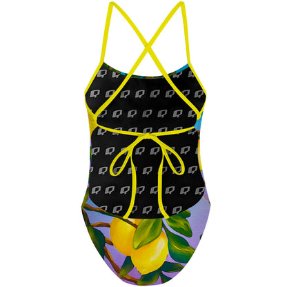 Lemon Squeeze - Tieback One Piece Swimsuit