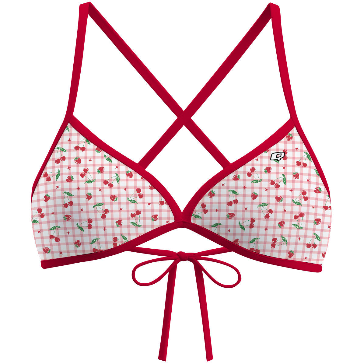 Berry Cherry - Tieback Bikini Top