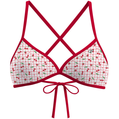 Berry Cherry - Tieback Bikini Top