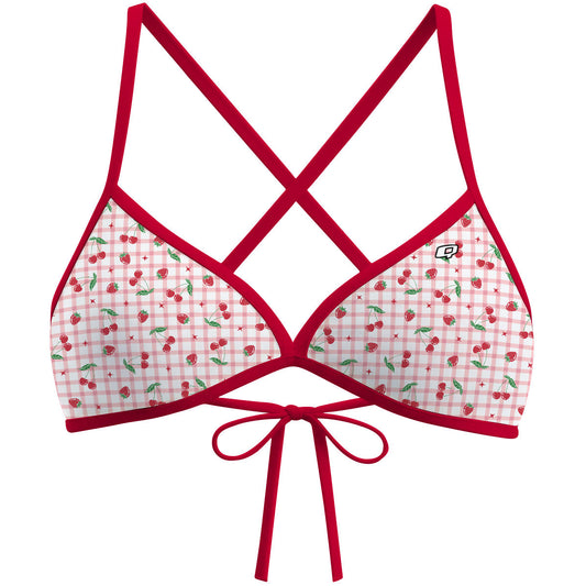 Berry Cherry - Tieback Bikini Top