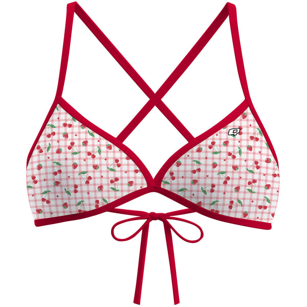 Berry Cherry - Tieback Bikini Top