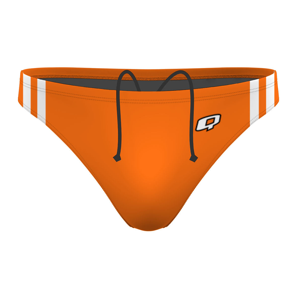 Orange Stripes - Waterpolo Brief Swimsuit