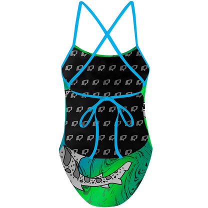 Sharkie Tieback OP Siren Green Dark 2 (Zana) - Tieback One Piece Swimsuit