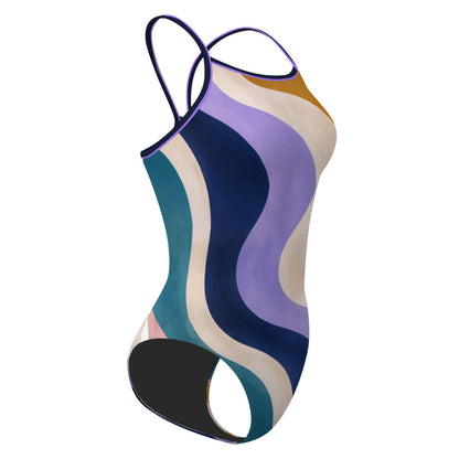 Retro Wave Skinny Strap Swimsuit, view 3