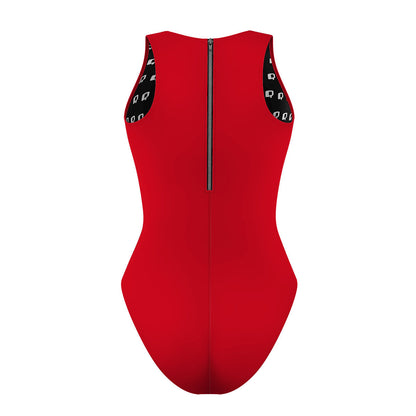 Red - Women's Waterpolo Swimsuit Classic Cut