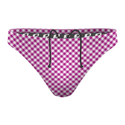 Gingham 40 - Waterpolo Brief Swimsuit