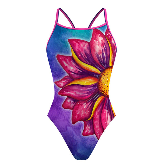 Floating Flower - Skinny Strap Swimsuit