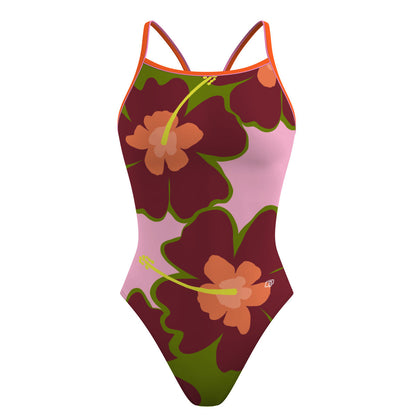Hibiscus - Skinny Strap Swimsuit