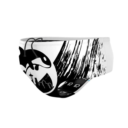 ORCA splash white - Classic Brief Swimsuit