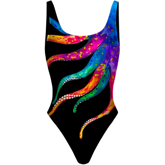 Octopus Squeeze - High Hip One Piece Swimsuit