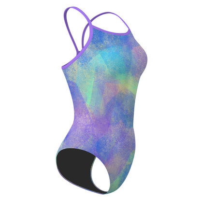 Abstract Marks - Skinny Strap Swimsuit
