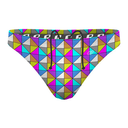 Geometric Pattern - Waterpolo Brief Swimsuit