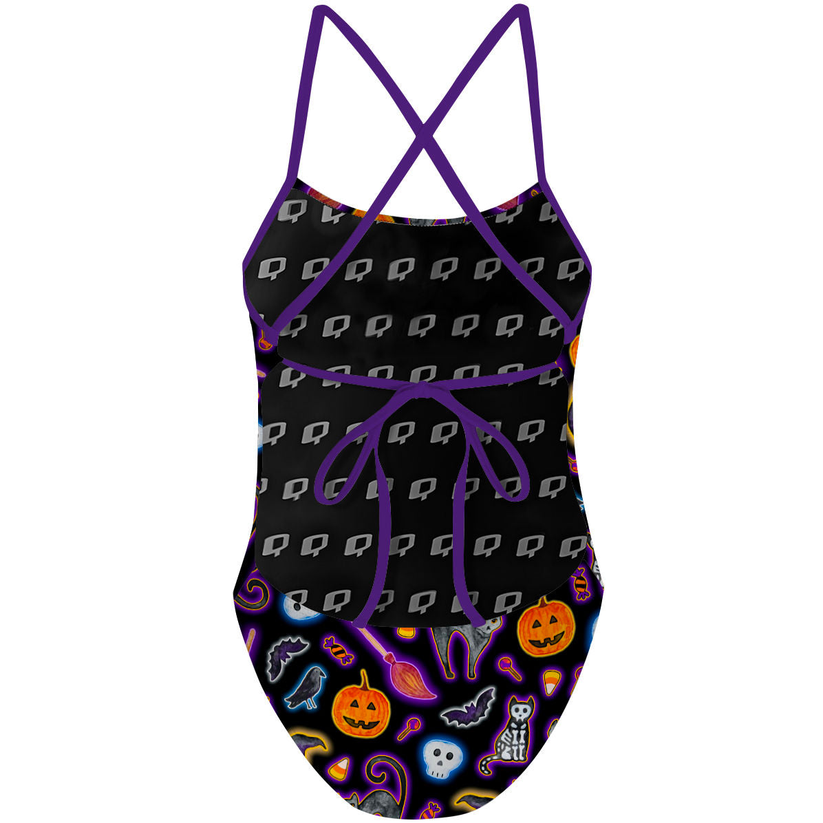 Halloween Trick or Treat - Tieback One Piece Swimsuit
