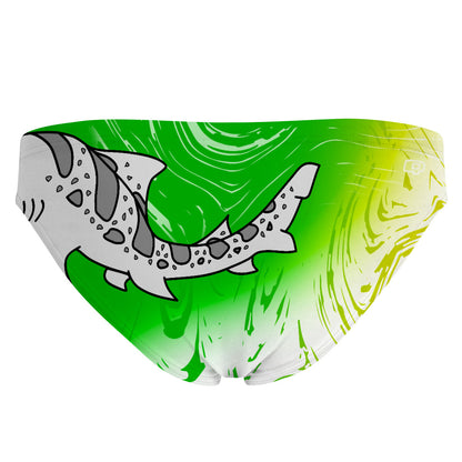 Sharkie Bandeau Bottom Green Yellow Light (Brian) - Bandeau Bikini Bottom