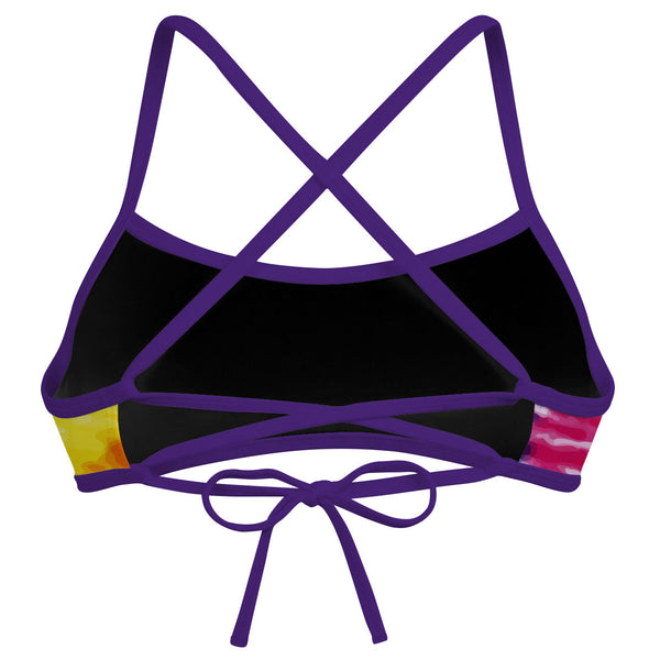 Tie Dye Colors  Ciara Tieback Bikini Top