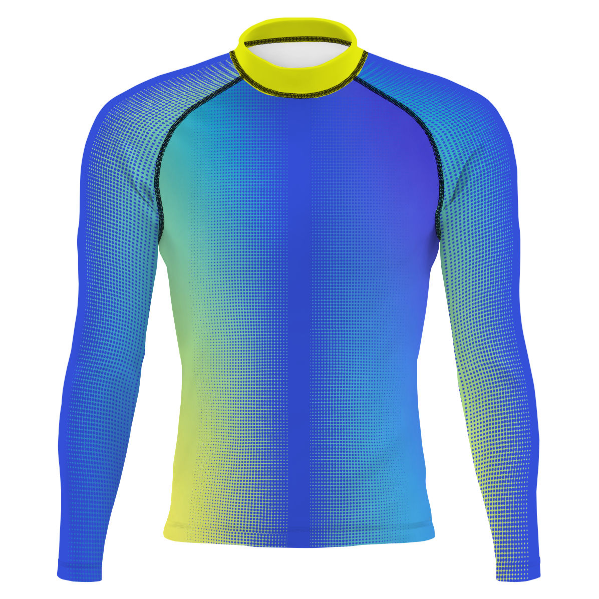 Fade Lagoon Men's Surf UPF50+ Long Sleeve Rash Guard