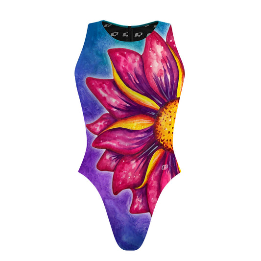 Floating Flower - Women's Waterpolo Swimsuit Cheeky Cut