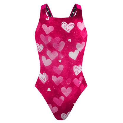 Love glitter pink - Classic Strap Swimsuit