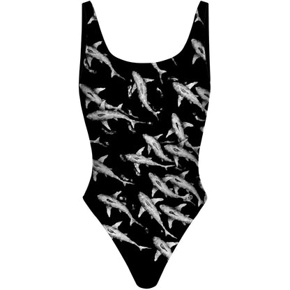 Shark Shiver - High Hip One Piece Swimsuit