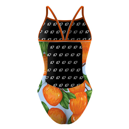 Swimming With Oranges - Sunback Tank Swimsuit