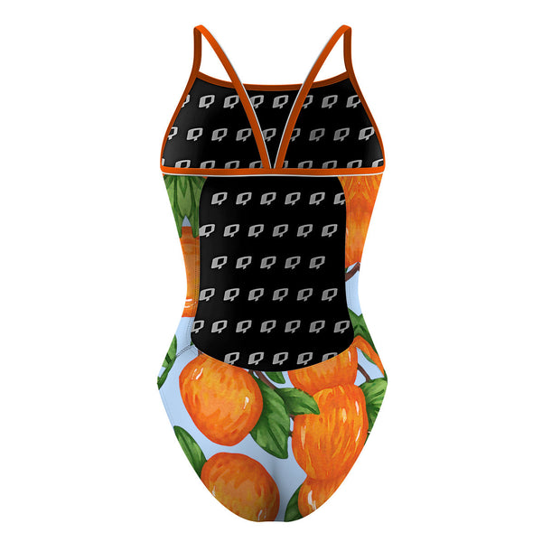 Swimming With Oranges Sunback Tank Swimsuit, view 2