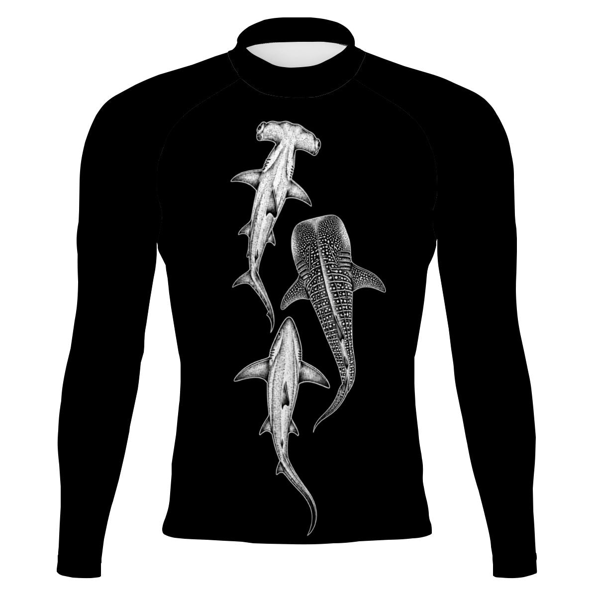 Night Dive - Men's Surf UPF50+ Long Sleeve Rash Guard