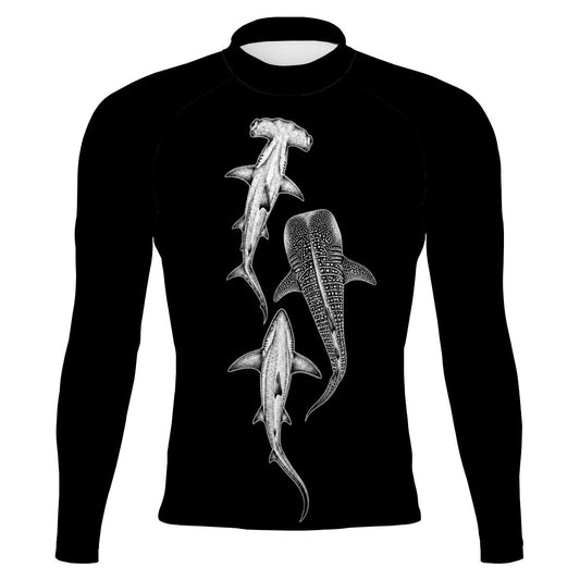 Night Dive - Men's Surf UPF50+ Long Sleeve Rash Guard