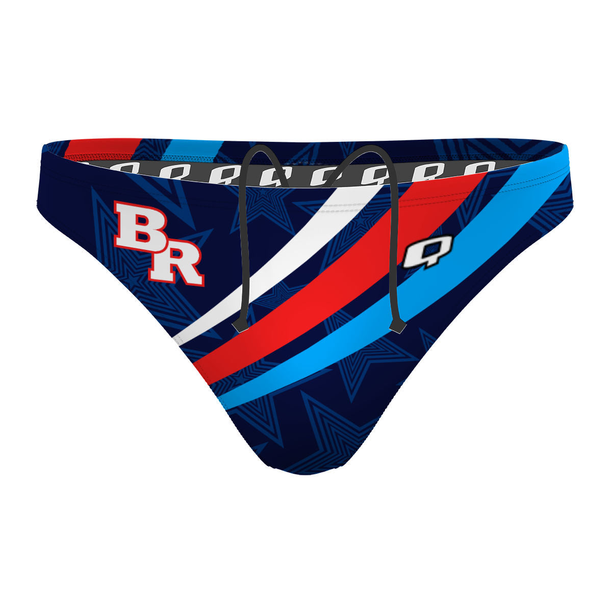 Red White Blue 1 - Waterpolo Brief Swimsuit