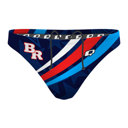 Red White Blue 1 - Waterpolo Brief Swimsuit