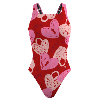 Heart lock - Classic Strap Swimsuit