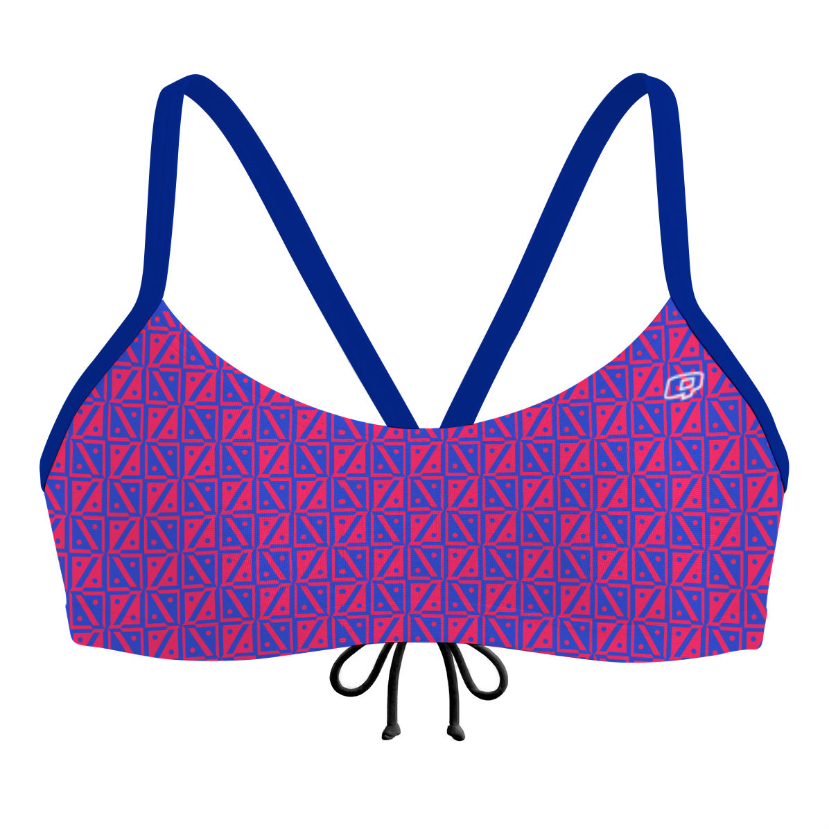 Diamond Grid - Bandeau Bikini Top