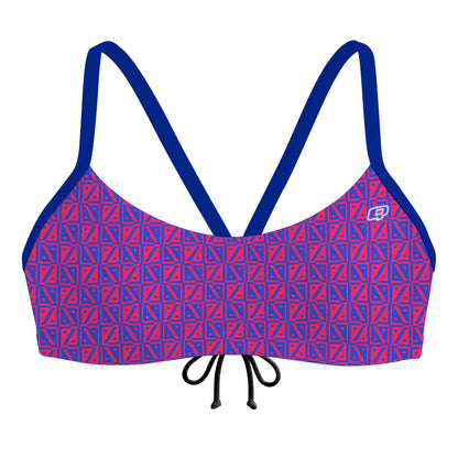 Diamond Grid - Bandeau Bikini Top