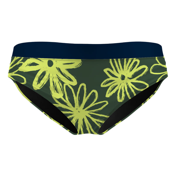 Neon Daisy Classic Sports Bikini Bottom