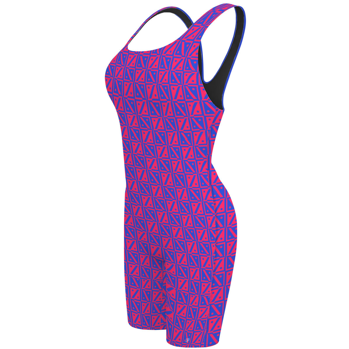 Diamond Grid - Classic Strap Long Knee Women Jammer