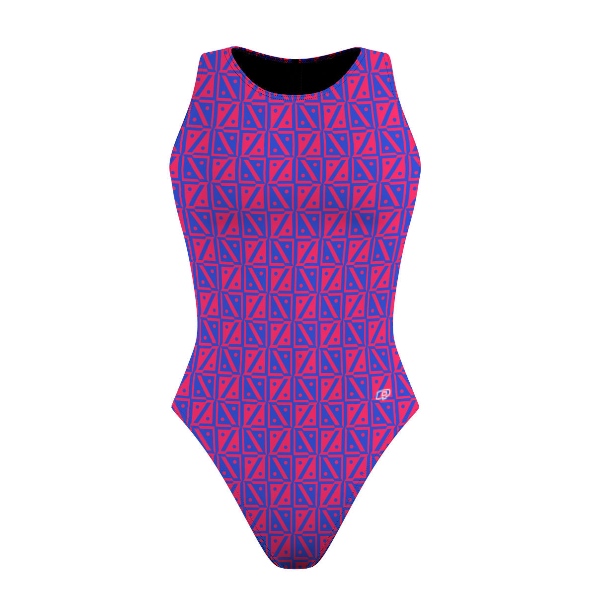 Diamond Grid Women's Waterpolo Swimsuit Classic Cut
