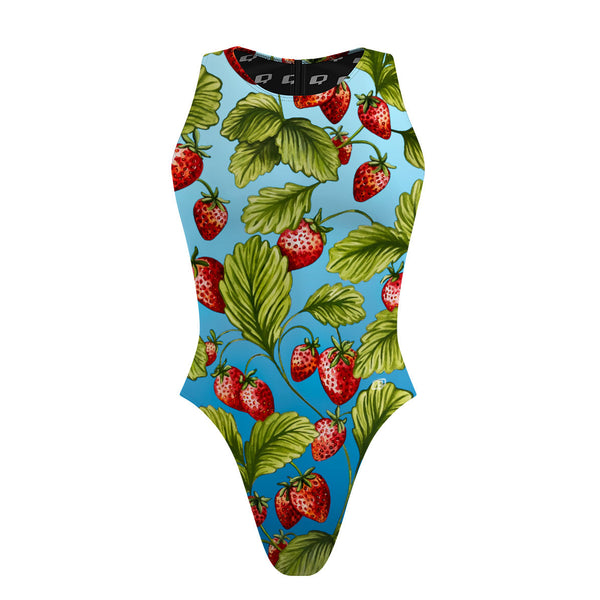 Strawberry Water - Women's Waterpolo Swimsuit Cheeky Cut