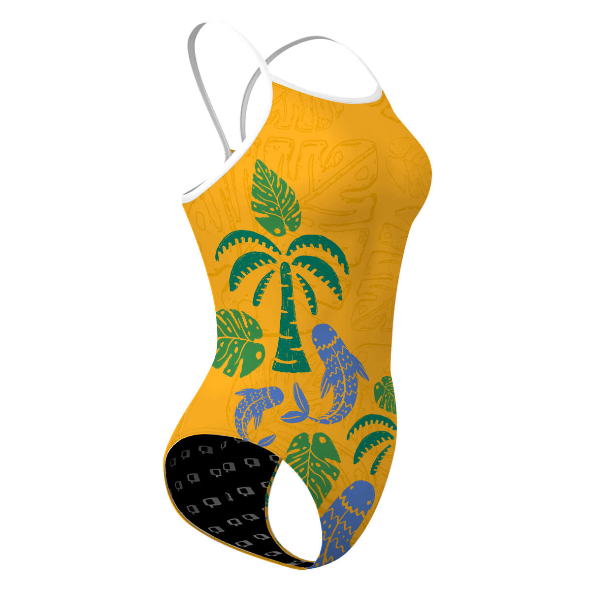Seaside jungle - Skinny Strap Swimsuit