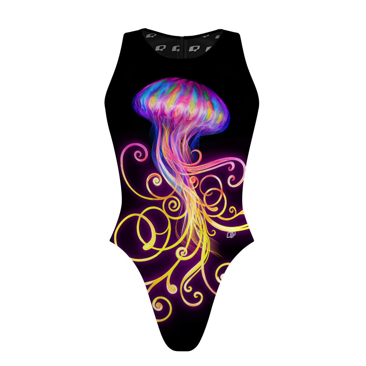 Jellyfish Flow - Women's Waterpolo Swimsuit Cheeky Cut