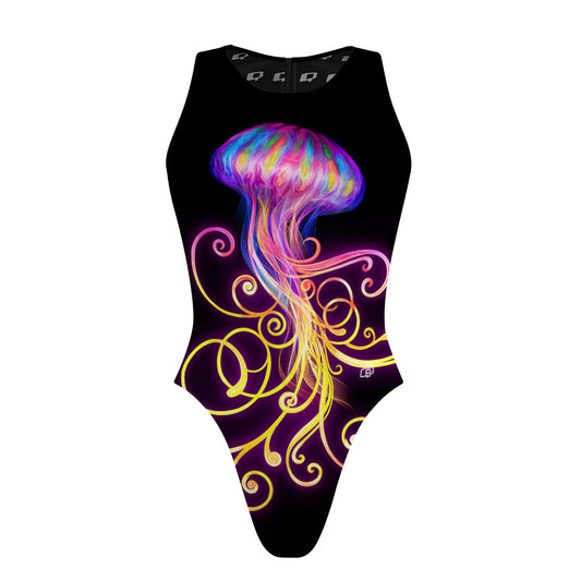 Jellyfish Flow - Women's Waterpolo Swimsuit Cheeky Cut