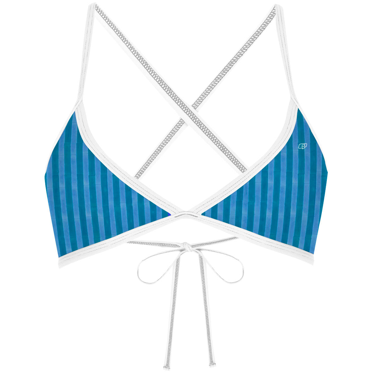blue - Tieback Bikini Top