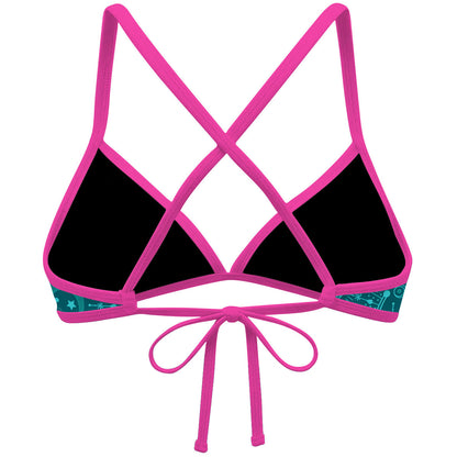 Cosmic Teal Magic - Tieback Bikini Top