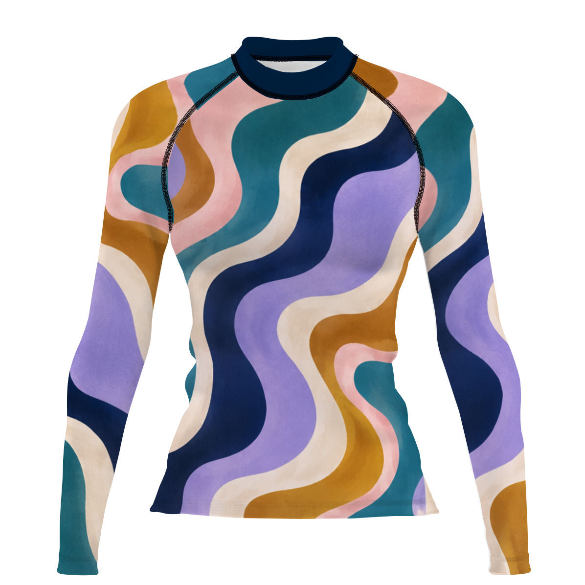 Retro Wave - Women's Surf UPF50+ Long Sleeve Rash Guard