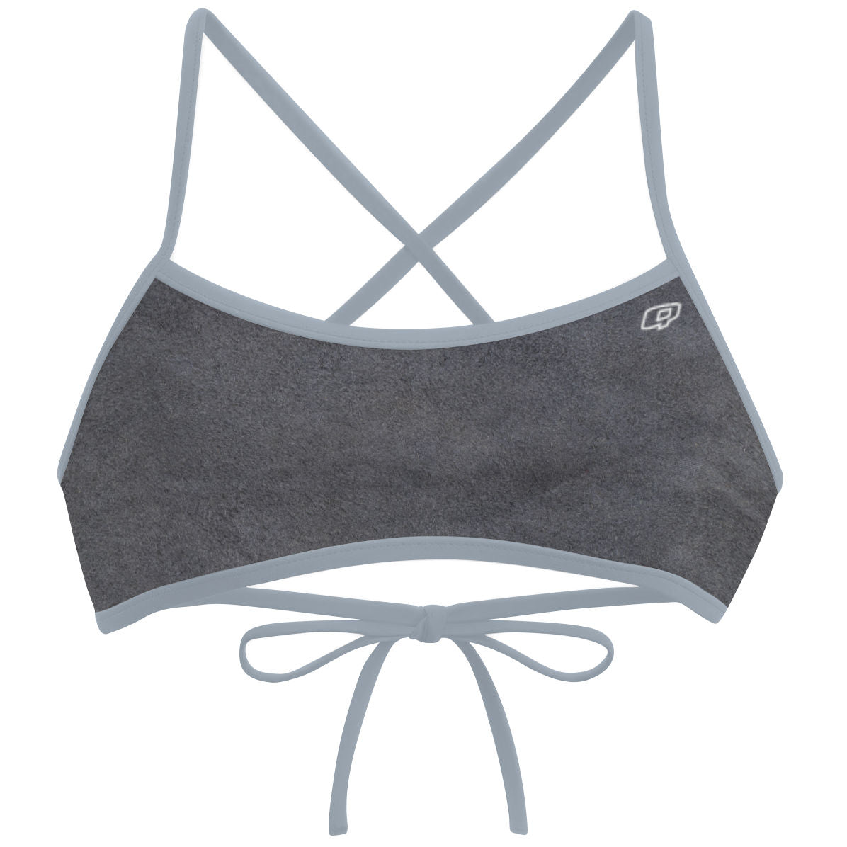 Gray Suede -  Ciara Tieback Bikini Top