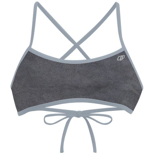 Gray Suede -  Ciara Tieback Bikini Top